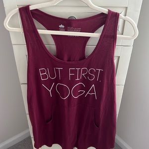 But First, Yoga Tank. Size XL